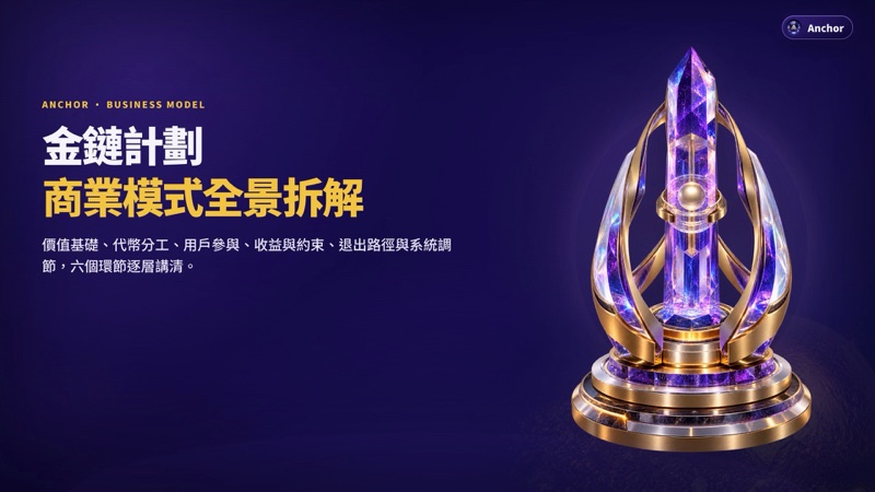 Anchor 金鏈計畫經濟模型 · 商業模式全景拆解封面